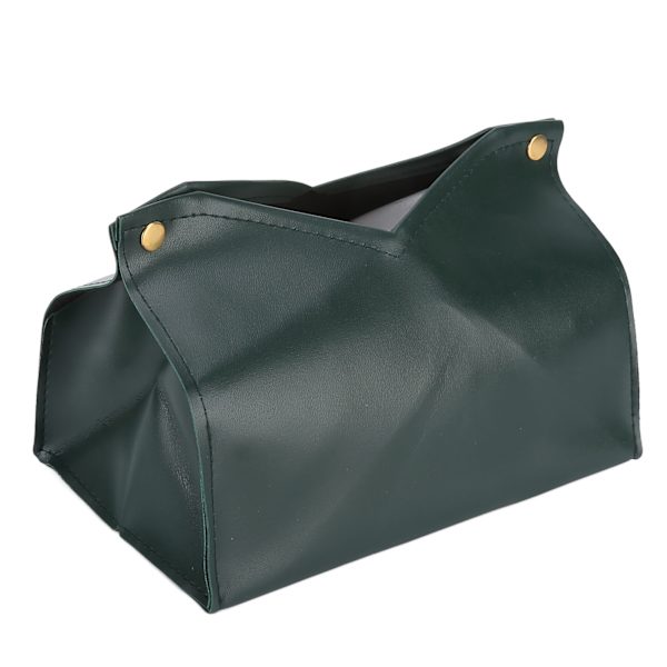Kudoksen säilytyspussi, keinonahkaa, vintage-keittiöpaperipyyhkeiden säilytyslaatikko, toimistoon, kotiin, vihreä