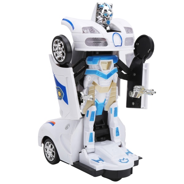 2 i 1 barn elektrisk RC racerbil transformerende kjøretøy robotmodell leketøy med lys
