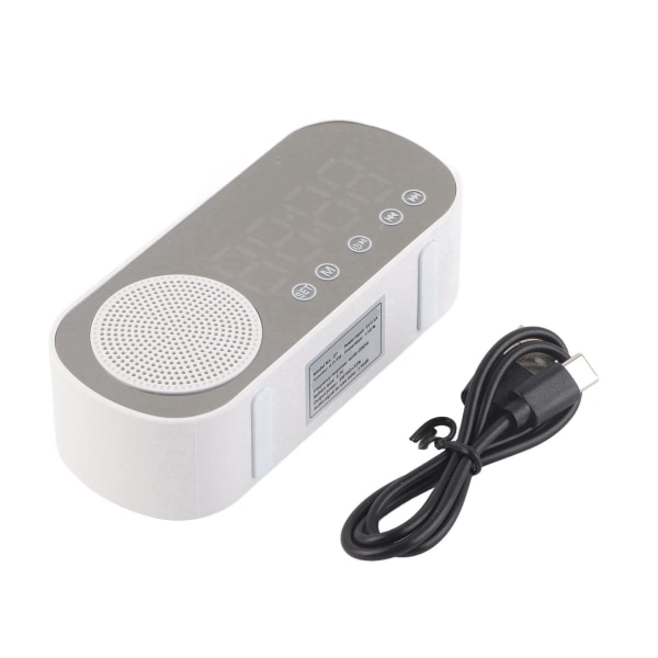 Bluetooth 5.0-høyttaler med FM-radio og oppladbar speilklokke