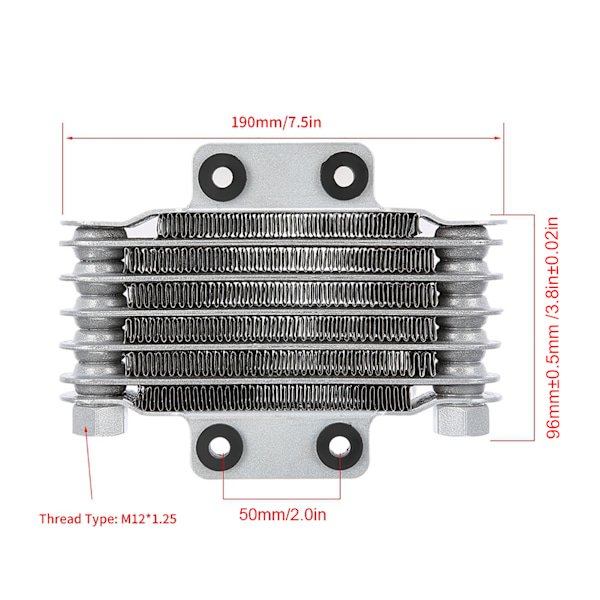 Aluminium 85 ml motoroljekylare kylare för 100CC-250CC Motorcykel DirtBike ATV Silver