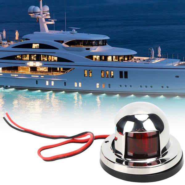 Bærbar Yachtskibs Signallampe i Rustfrit Stål 12V Indikator Navigations LED Lys
