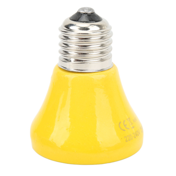 Keramisk krybdyr varmelampe pære mini infrarød varme keramisk amfibie varmelampe til firben krybdyr 220V‑240V 25W gul