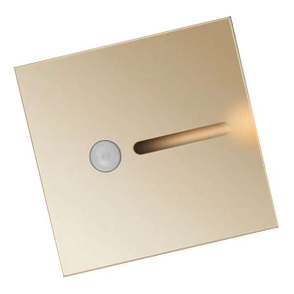 LED bevegelsessensor nattlys ABS liten LED induksjonslampe for seng korridor gang gull