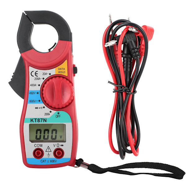 KT87N 600V/450V DC/AC Digitalt Tangamperemeter 20-400A Amperemeter Digitalt Multimeter med LCD-skærm