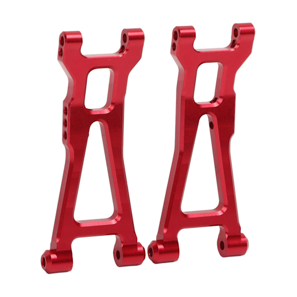 2 st RC Bakre Nedre Armar Aluminiumlegering Bakre Nedre Fjädringssvängarm för 1/16 Fjärrstyrd Bil Röd