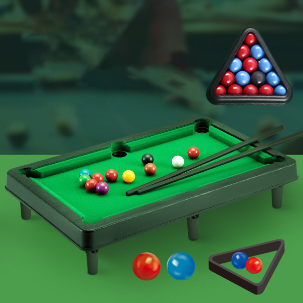 Interaktivt mini poolbord spil sæt til skrivebordsdekoration