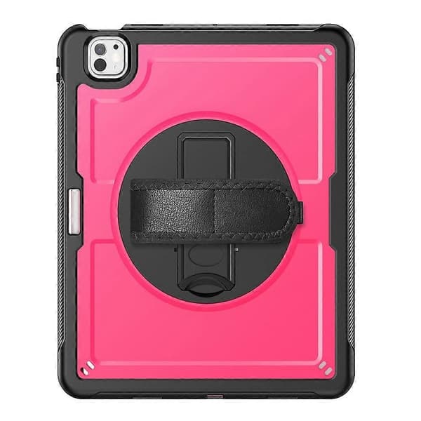 Case with Stand, PC TPE Tablet Protection with Hand Strap for iPad Pro 13 (2024) M4