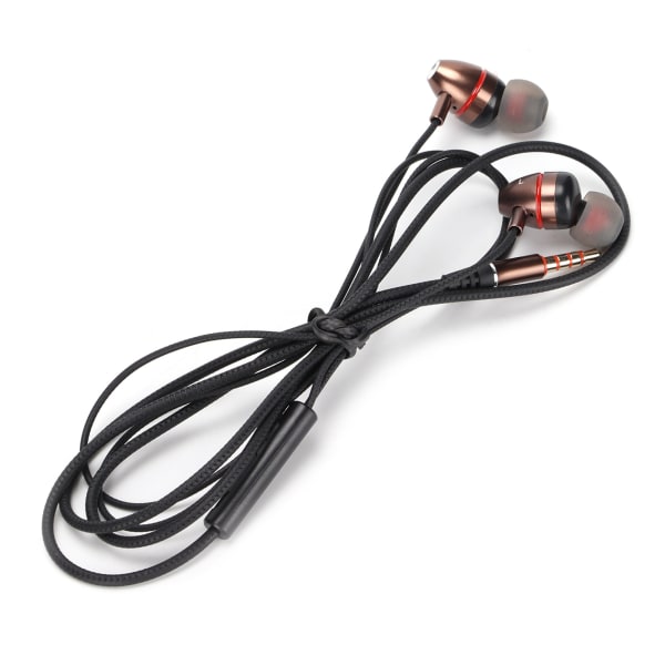 Trådbundna hörlurar med mikrofon Metall Tung bas Trådbundna InEar-hörlurar för smartphones bärbara datorer MP3-spelare
