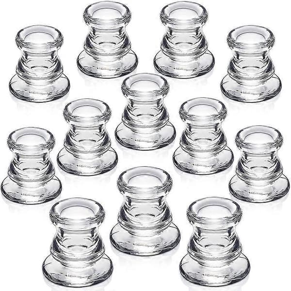 Candle Holder Bulk - 12 Pcs Taper Candle Holders