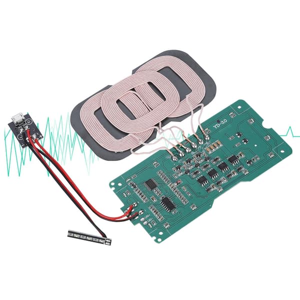 DIY QI Standard 3 Spole Trådløs Lader Sender Modul Kretskort Spolelader