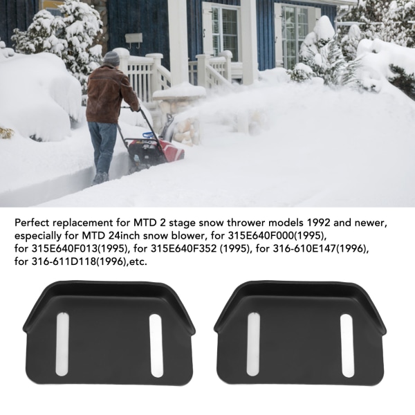 MTD 784-5580 lumilingon set - korkeussäädettävä lumilingon liukulevy asennustarvikkeineen (2 sarjaa)