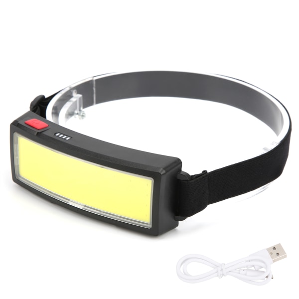 UltraLight Headlight USB Lading Camping Flood Light COB hodelykt for sykkelcamping