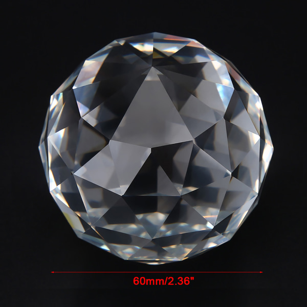 Klar krystalglaskugle til bolig- og hotelindretning - 60 mm/2,36 tommer