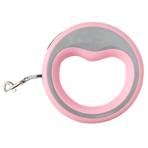 Tilbagetrækkelig Hundetov Ergonomisk Hårdt Brug Automatisk Tilbagetrækkelig Kæledyrsreb til Hundekat Gåtur Træning Pink