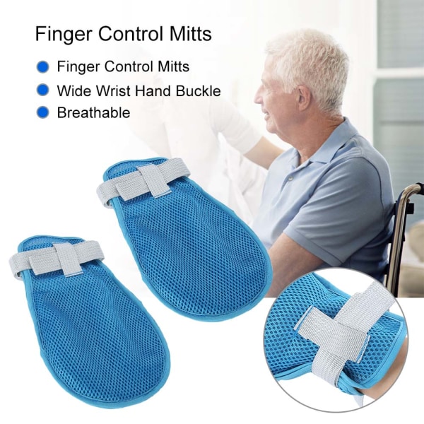 2st Restrainthandskar Fingerkontrollvantar Handinfektionsskydd Fingerhandfixerade handskar