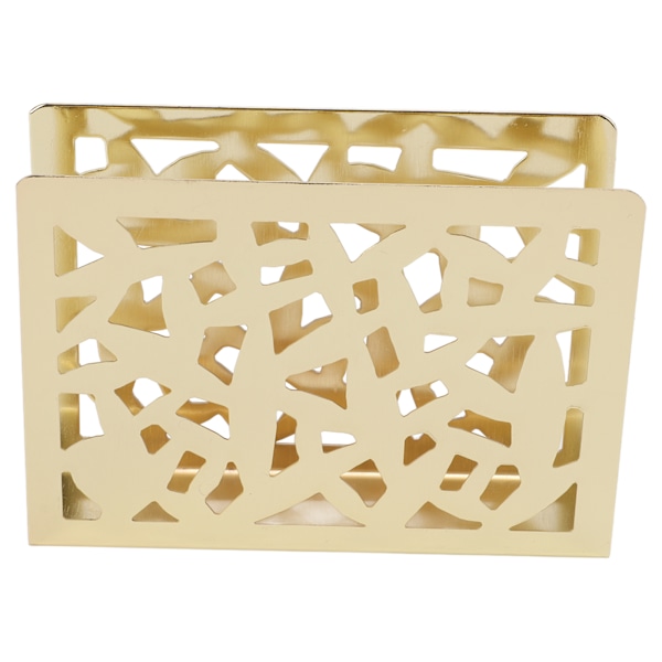 Servietholder Rustfrit Stål Metal Frosted Vertikal Papirholder Hjemmekontor Spisebord Dekoration Guld