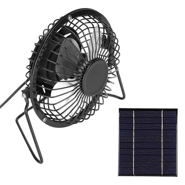 Solpanel Fläkt 2.5W 5V Solenergi USB Utmatning Bärbar Bred Applikation Solenergi Fläkt för Camping Fiske Vandring