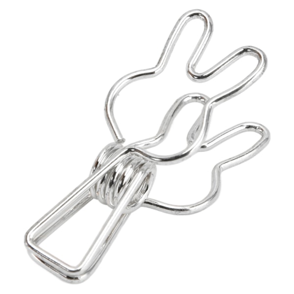 20 stk. Clips Multipurpose Multifunktion Elektroplettering Hul Metal Binder Stærk Fjeder Clip Sølv