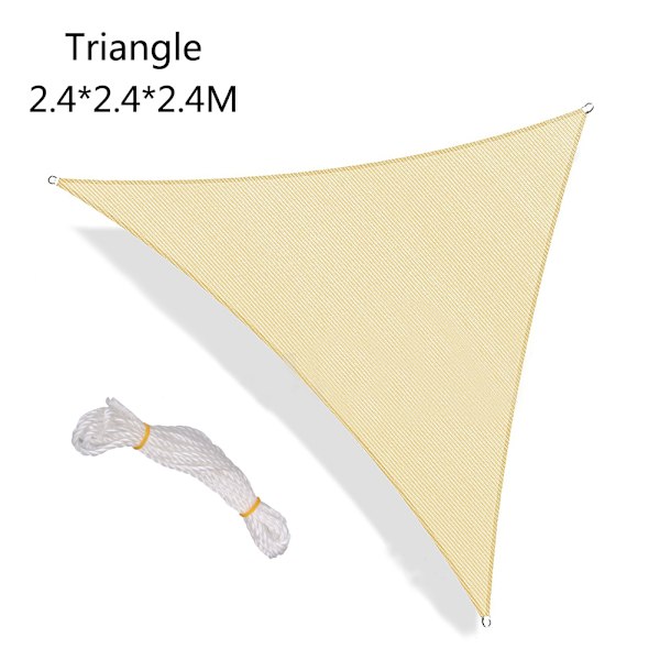 Sail Shade Polyester Oxford Duk UV Block Grå Solskydd Segel för uteplats Bakgård Park Lekplats Gräsmatta 12x12x12ft
