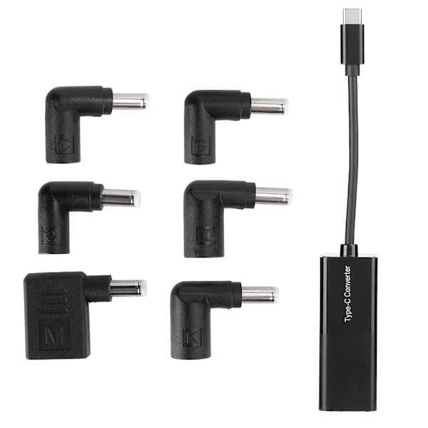 Type-C Konverter Multifunktionell Notebook Laptop Ström DC Port Laddare 65W + 6 Adapter