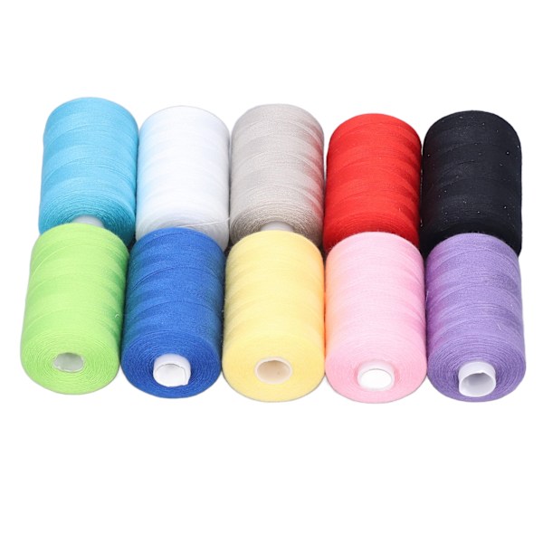 10 st Sytråd Rika Starka Färger Hög Hållfasthet Mycket Slitstark Premium Polyester Bred Användning Symaskinstråd