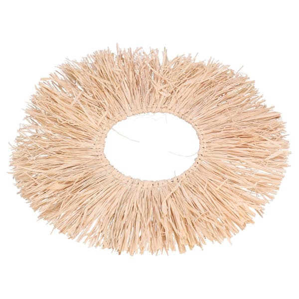 Raffia Väggdekor Portabel Texturerad Utseende Väggbonad Miljövänlig Raffia Hängande Vägg