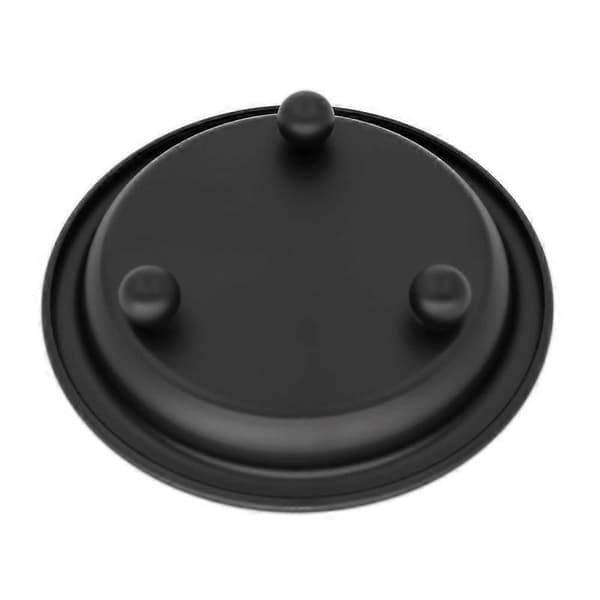 Matt Black Iron Candlestick Plate, Set of 2