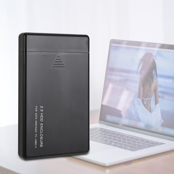W25a820 2.5inch USB2.0 SATA Mobilt Harddisk Boks Kabinet Ekstern HDD Kabinet (Sort)
