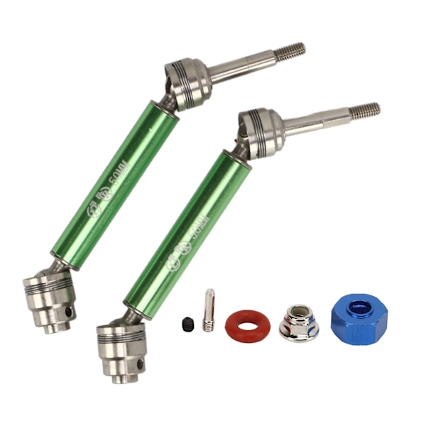 1 Par RC Drivaxlar Stål Aluminium Legering 12cm Längd CVD Bakre Drivaxlar för TRAXXAS SLASH 1/10 Grön