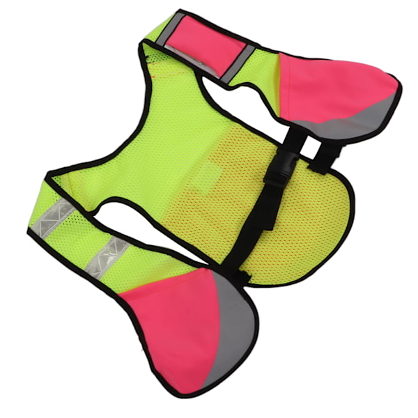 Elastisk multifunktions reflexväst för nattridning Sport Andas reflexväst Rosa