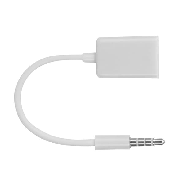 3,5 mm hannplugg til USB hunn AUX lydkabel konverter adapterledning