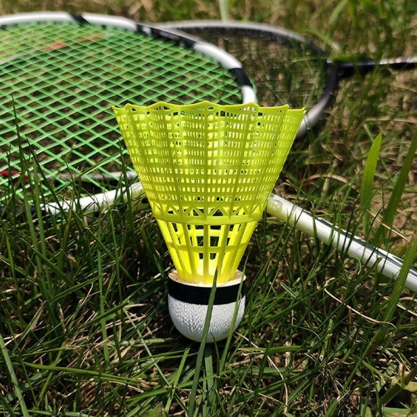 12 st-Nylon badminton fjäderbollar, nylon fjäderbollar för badminton, stabila och hållbara, idealiska för unga spelare inomhus och utomhus