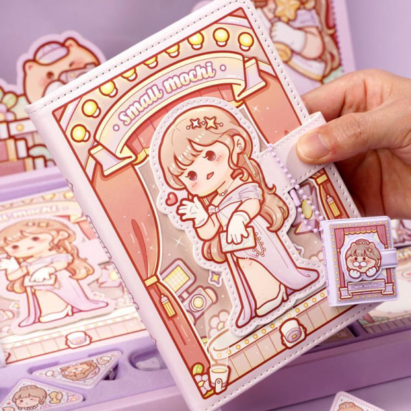 2 paket små mochi-anteckningsbok tjejer älskar att lyssna på läroboken set bok gallerbok super värde grundskoleelever