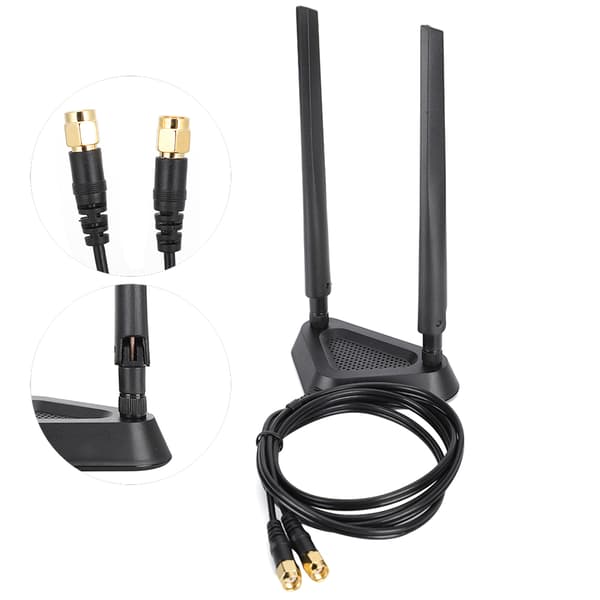 Dualbandantenn 2.4G / 5G SMA 6DB Rundstrålande Hög Förstärkning Extern Triangulär Bas