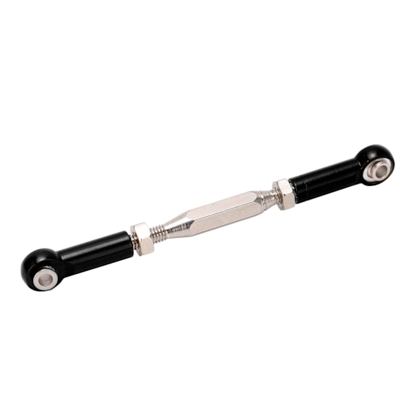 Justerbar RC servostang trækstang metal styrestang til JLB 1/10 RC lastbiler Sort