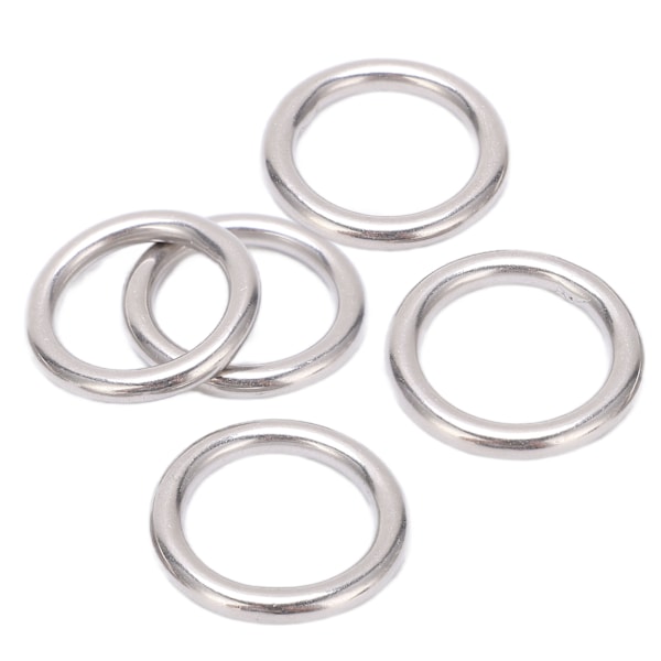 5 stk 304 rustfritt stål, runde O-ringer, sømløs, sømløs metall O-ring for seiling, dykking, 5x25 mm