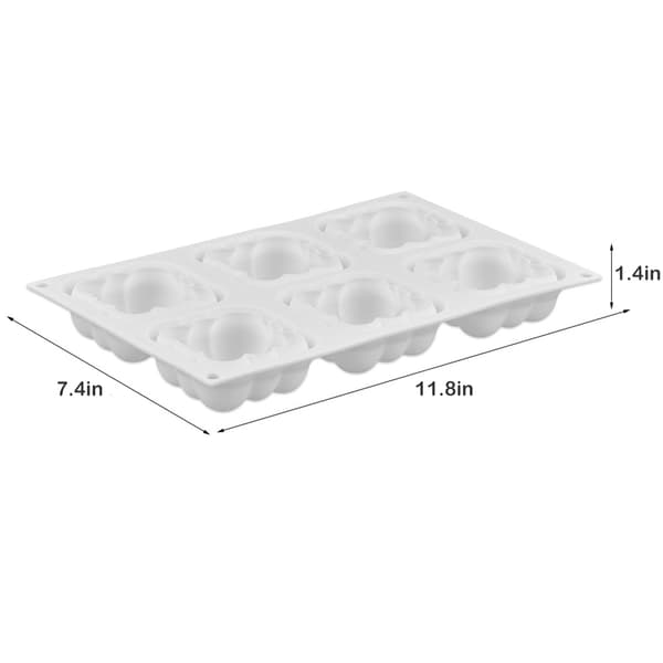 6 Hulrum 3D Sky Kageform Silikone Mousseforme Bobleforme til Bagning
