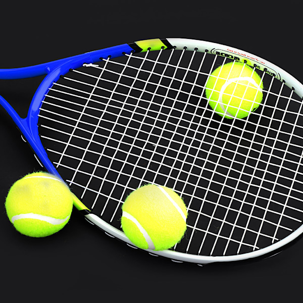 Slidstærk enkelt tennisracket til børnetræning (blå)