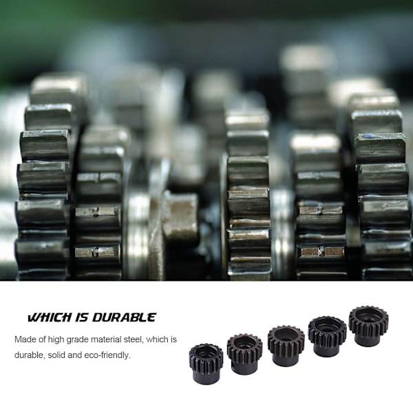 5 stk 32DP ￠5mm 17T-21T stålmotorgir deler sett for 1/8 RC bilmotor