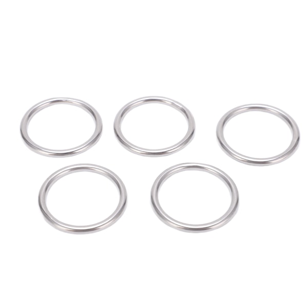5 st 304 rostfritt stål runda o-ringar sömlös multifunktionssvetsning av metall o-ringar för marin båtutrustning Yogaringar 4x35 mm