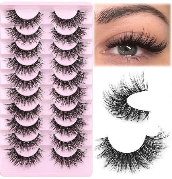 False Eyelashes Clear Natural Eyelash Extension Cat Eyes Curled