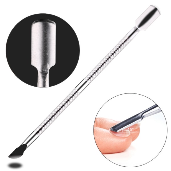 Double Cuticle Pusher Remover Dead Skin Manikyyri Nail Art Tool