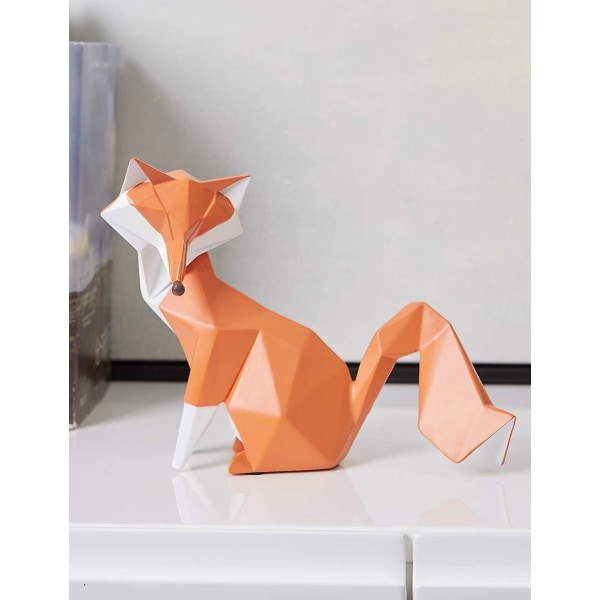 Moderni Resin Fox-patsas 20 cm - Eläinhahmo olohuoneen sisustukseen