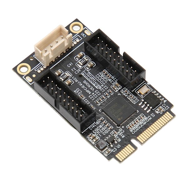 Mini PCIE - USB3.0 Etupaneelin Lisäkortti, Kaksi 19PIN 5Gbps USB Hot Swap -lisäkorttia Windows XP 2003:lle ja OS X 10.8:lle tai uudemmalle