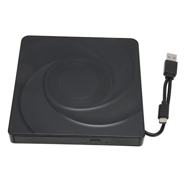Ulkoinen DVD-asema USB 3.0 Type C Hiljainen Suuri Nopeus ABS-kotelo Plug and Play DVD-poltin kannettavalle tietokoneelle ja pöytäkoneelle