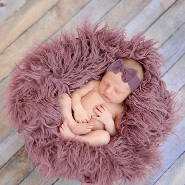 3 stk Lilla nyfødtfotograferingsrekvisitter Flerbruksfotograferingsmatte og pannebånd