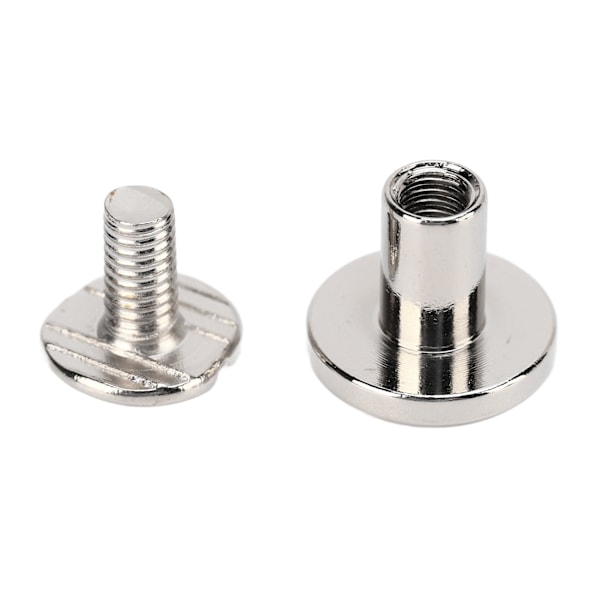 200 Set Chicago Skruvar 9.5x8mm DIY Uniform Beläggning Mässing Läderskruv Nitar Runt Huvud Kopparnitar Fästelement Silver