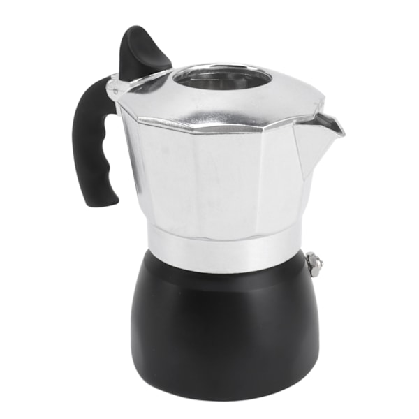 Moka-kanne med dobbelventil 150ML åttekantet aluminium Moka komfyrtopp kaffekanne for 3 kopper