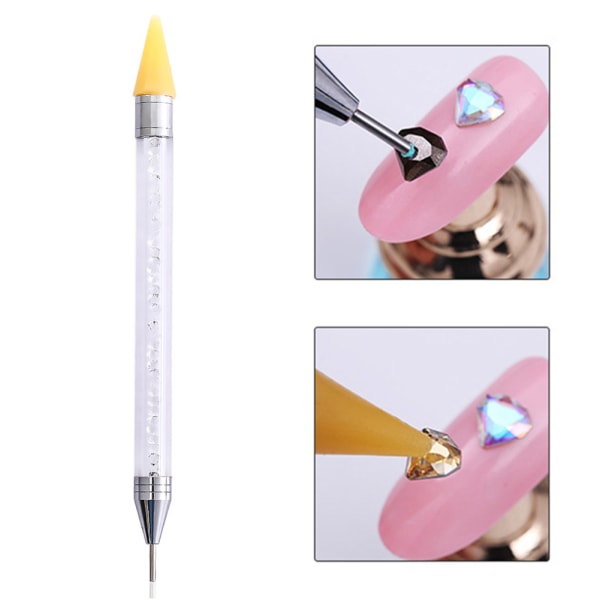 Dual Ended Nail Dotting Tegning Painting Pen Nail Wax Stone Picker Manicure Tool
