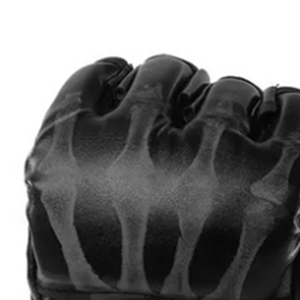 Halvfinger Sport Handskar Ergonomiska PU-Läder Säckhandskar Träningshandskar för Sandsäckar